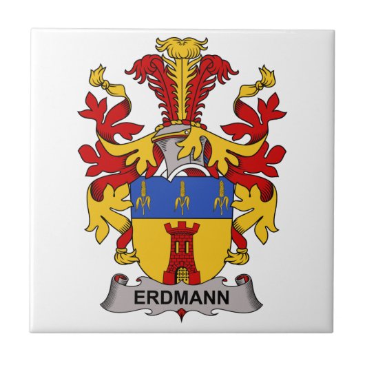 Erdmann Family Crest Tegeltje (Voorkant)