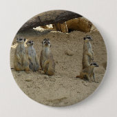 Erdmännchen Familie Ronde Button 4,0 Cm (Voorkant)