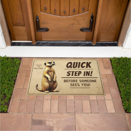 Erdmännchen lustiger Willkommensgruß für Familien Deurmat