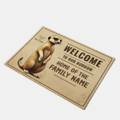 Erdmännchen Welcome individueller Gruß der Familie Deurmat (Schuin)