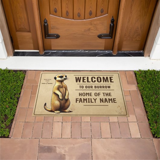 Erdmännchen Welcome personalisierbar für Familie Deurmat (Buiten)