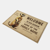 Erdmännchen Welcome personalisierbar für Familie Deurmat (Schuin)