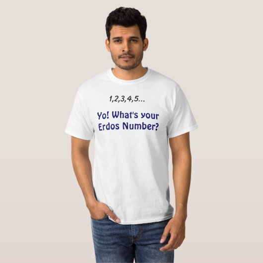 Erdos Number? T-shirt (Voorkant volledig)