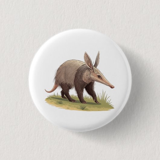 Erdvarken Ronde Button 3,2 Cm (Voorkant)