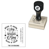 Ere aan de pasgeboren Koning Kerst Typografie Rubberstempel (Gestempeld)