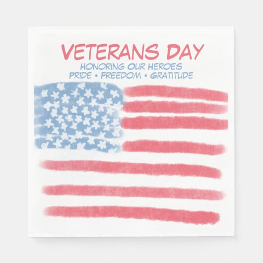 Ere aan Helden | Veteranendag Viering Servet (Voorkant)