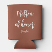 Ere- bruid Brown Witte Trouw Blikjeskoeler (Achterkant)