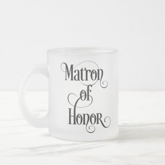 Ere- bruid matglas koffiemok (Links)