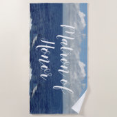 Ere- bruid Oceaan Golven Strand Handdoek (Voorkant)