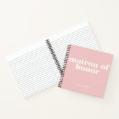 Ere- bruid Simpel Modern Naam Roze Notitieboek (Binnen)