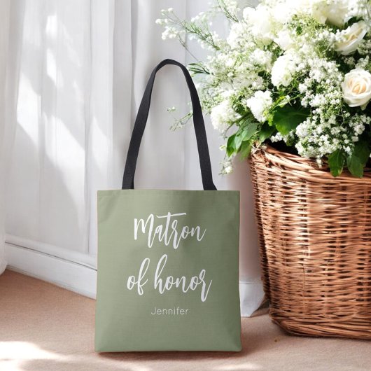 Ere- bruidsjurk saliegroene trouwtas tote bag