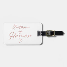 Ere- bruidsvrouw - Roze goud nepfolie Bagagelabel