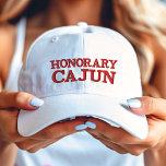 Ere Cajun Rood op Wit Geborduurde Pet<br><div class="desc">Een officiële ere Cajun voor de Louisiana transplantatie!</div>