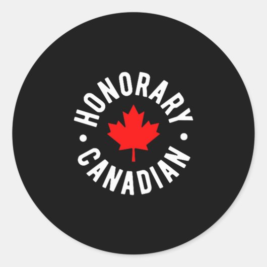 Ere-Canadees Canada-dag Canadees Ronde Sticker (Voorkant)