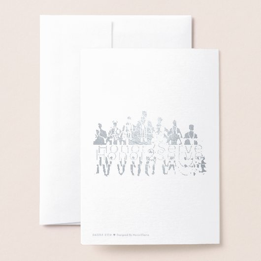 Ere dienen folie kaarten (Met envelop)