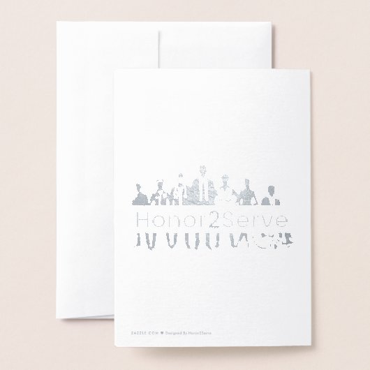 Ere dienen folie kaarten (Met envelop)