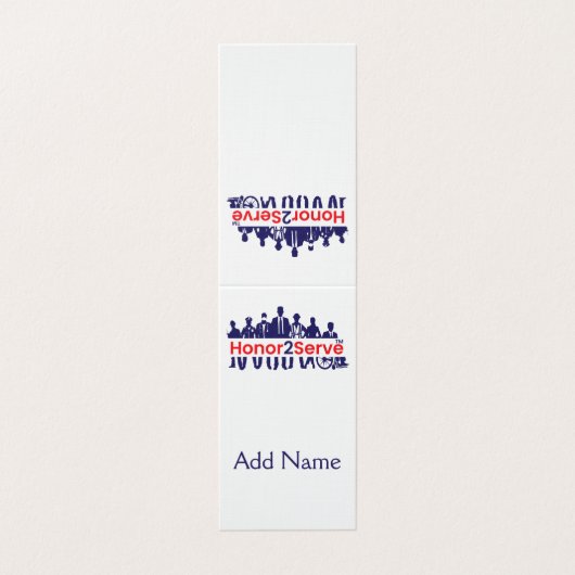 Ere dienen kaart (Buitenkant ongevouwen)