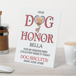 Ere-dog Huwelijks Biscuit Bar Met Huisdier Foto Reclamebord Met Voetstuk