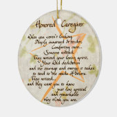 Ere erkentelijkheid keramiek ornament voor verzorg (Links)