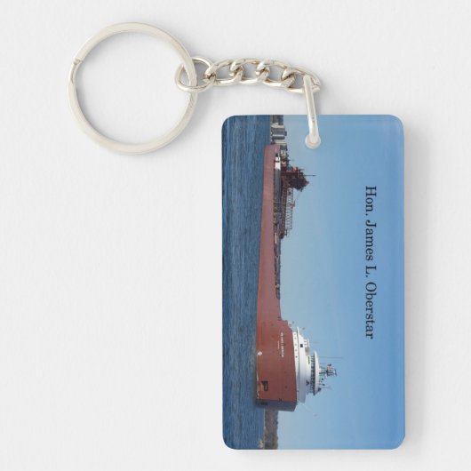 Ere James L. Oberstar rechthoekige sleutelhanger (Voorkant)