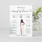 Ere-jongedame Info Sage Kleurenpalet Infographic Kaart (Staand voorkant)