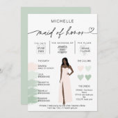 Ere-jongedame Info Sage Kleurenpalet Infographic Kaart (Voorkant / Achterkant)