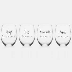 Ere-juffrouw Bruidsmeisje Wijn Glas Aanpasbaar