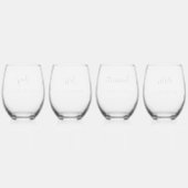 Ere-juffrouw Bruidsmeisje Wijn Glas Aanpasbaar (Achterkant)