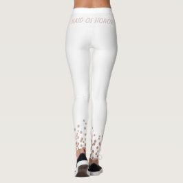 Ere-juffrouw Bruidsroze Gouden Glitter Broek Leggings