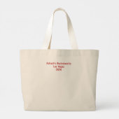 Ere-juffrouw Calligraphy Rood Bach Grote Tote Bag (Achterkant)
