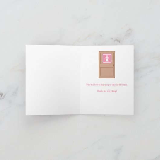 Ere-juffrouw dank je kaart - Grappig (Binnen)