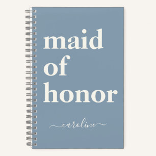 Ere-juffrouw Eenvoudig Minimalistisch Modern Naam  Notitieboek