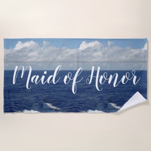 Ere-juffrouw Oceaan Golven Strand Handdoek (Voorkant)