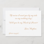 Ere-juffrouw of bruidsmeisje voorstelkaart kaart (Achterkant)