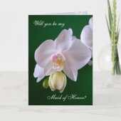 Ere-juffrouw. Orchidee bloemkaart (Voorkant)