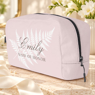 Ere-juffrouw Reis Blush Roze Witte Varen Toilettasje