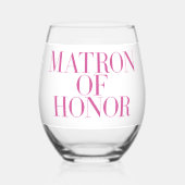 Ere-juffrouw Roze Modern Eenvoudig Persoonlijk  Wijnglas Zonder Voet (Voorkant)