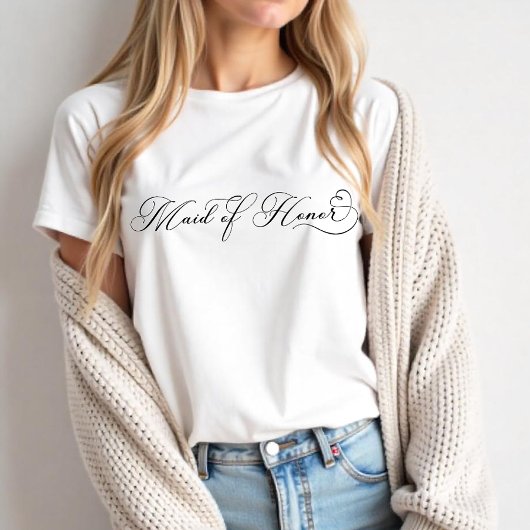 Ere-juffrouw T-shirt – Elégante bruidsfeest T-shir