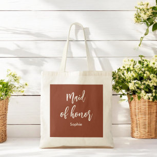 Ere-juffrouw Terracotta Bruine Boodschappentas Tote Bag