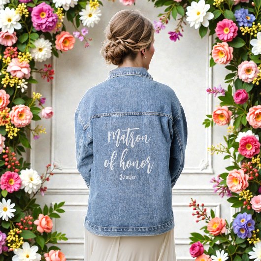 Ere-juffrouw Trouw Bruidsfeest Denim Jas Jacket