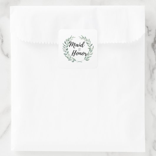 Ere-juffrouw Vierkante Sticker (Tas)