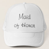 Ere-juffrouw Witte Trouwhoed Trucker Pet (Voorkant)