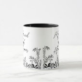 Ere-juffrouw Zwart en Wit Wilde Bloemen   Mok (Midden)