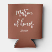 Erebeervrouwe Brown White Bruiloft Blikjeskoeler (Voorkant)