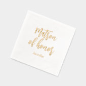 Erebevel met ere geel wit goud bruiloft  folie servetten (Links)