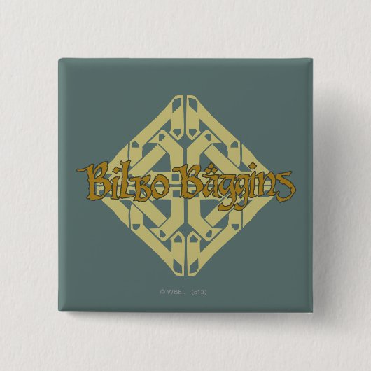 Erebor - BILBO BAGGINS™-naam Vierkante Button 5,1 Cm (Voorkant)