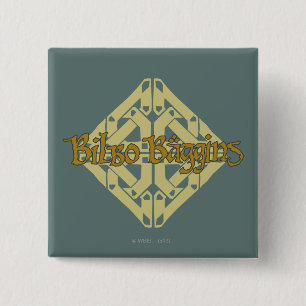 Erebor - BILBO BAGGINS™-naam Vierkante Button 5,1 Cm