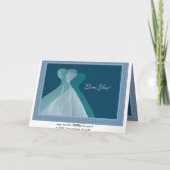 Erebruid Dank Je - TEAL BLUE Jurken Bedankkaart (Achterkant)