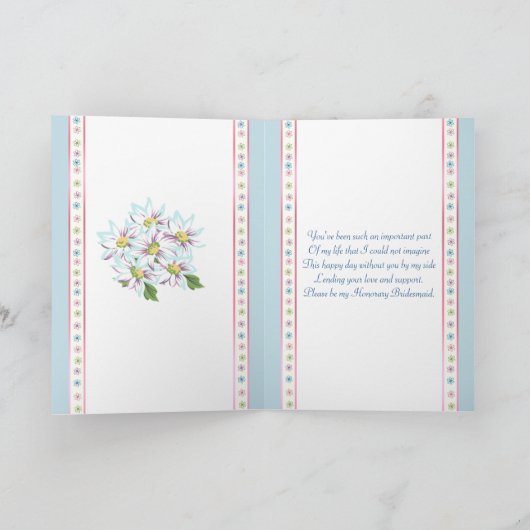 Erebruidsmeisje verzoek witte jurk op blauw (Binnen)