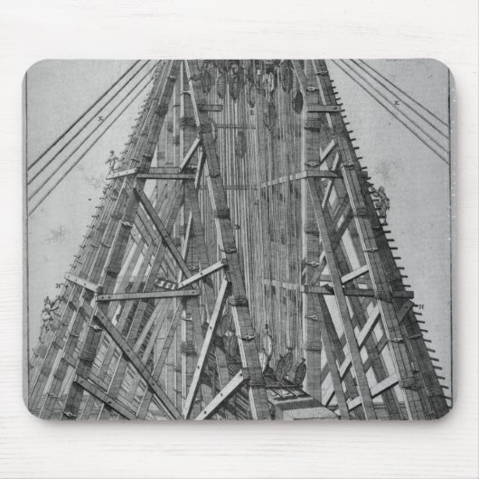 Erectie van de oude Egyptische Obelisk Muismat (Voorkant)